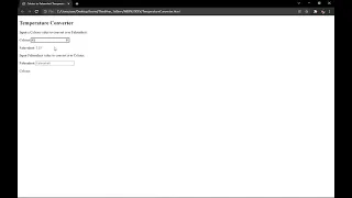 Temperature Calculator Javascript