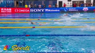 Gretchen Walsh FENDS OFF Kate Douglass for 100m IM World Cup record at Westmont NBC Sports