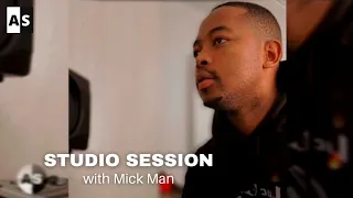mick man works on new productions studio session