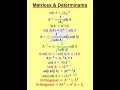 Matrices Determinants Formulas