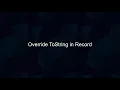 Override ToString method for record type in C NET 9