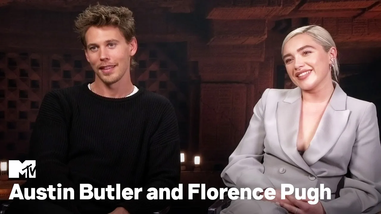 Austin Butler & Florence Pugh on the “Dune: Part 2” Group Chat & Feyd’s Hotness Level | MTV