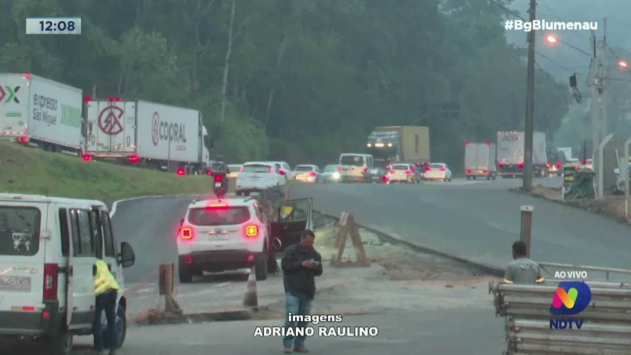 DNIT alerta sobre fechamento de viaduto da BR-470 em Blumenau