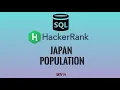 Japan Population - Sum HackerRank SQL Solutions