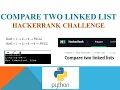 compare two linked list