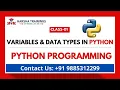 Variables and Data Types In Python Python Tutorial For Beginners Python Programming Class 01