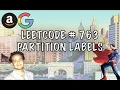 Amazon Coding Interview Partition Labels
