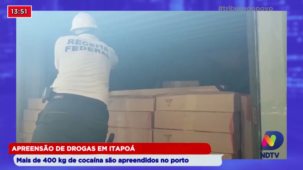 Apreensão de drogas em Itapoá. Mais de 400 kg de cocaína são apreendidos no porto