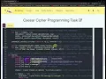 Task 8 - Caesar Cipher Programming Task