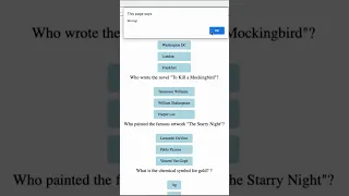 Create a Quiz using HTML CSS and Javascript