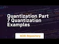 quantization part 7 quantization examples
