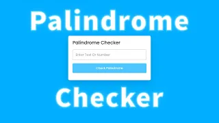 Making Palindrome Checker With Javascript