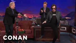 jim carrey crashes jeff daniels conan interview conan on tbs