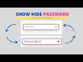 Password Using HTML CSS JavaScript