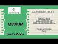 LeetCode 3517 Smallest Palindromic Rearrangement I Map palindrome Property Medium