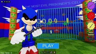 SONIC EXE'S PRISON RUN! OBBY roblox Gameplay Walkthrough No Death 4K