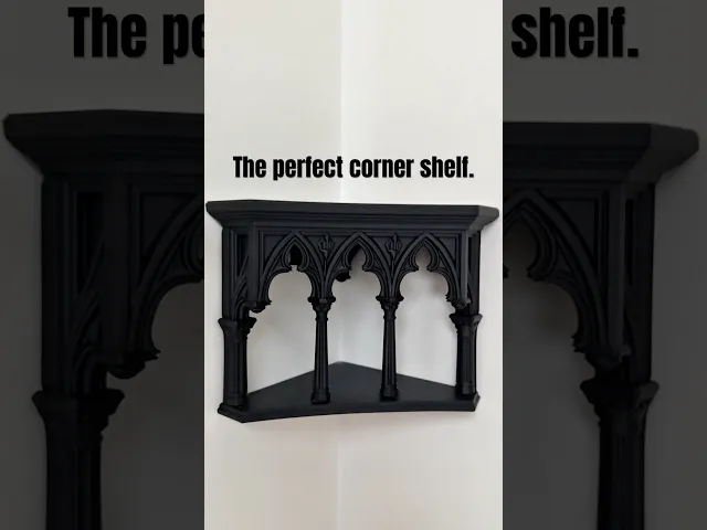 Cathedral Corner Shelf Display Gothic Home Decor video thumbnail