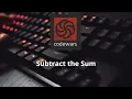 Codewars kyu 8 - Subtract the Sum Javascript