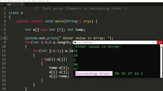 Java program to arrange array elements in descending order Learn Coding