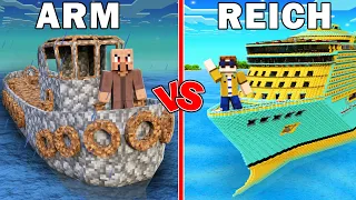 ARMES vs. REICHES KREUZFAHRT SCHIFF in Minecraft!