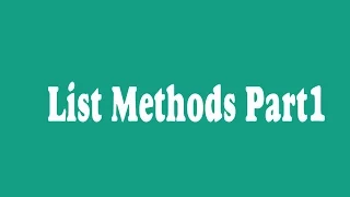 23 - Python List Methods Part 1 Arabic