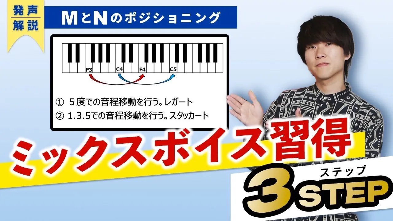 ミックスボイス習得 3STEP M/Nのポジショニングで発声が変わる?