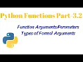 Python Function PT-3 2 Types of Formal Arguments CLASS 12 XII Computer Science