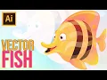 Adobe Illustrator Tutorial How to Draw Fish Vector Part 2