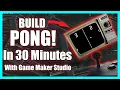 Build Pong in 30 minutes with GameMaker Studio