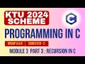 KTU BTECH 2024 Second Semester-Programming in C Group A B Module 3 - Part 3