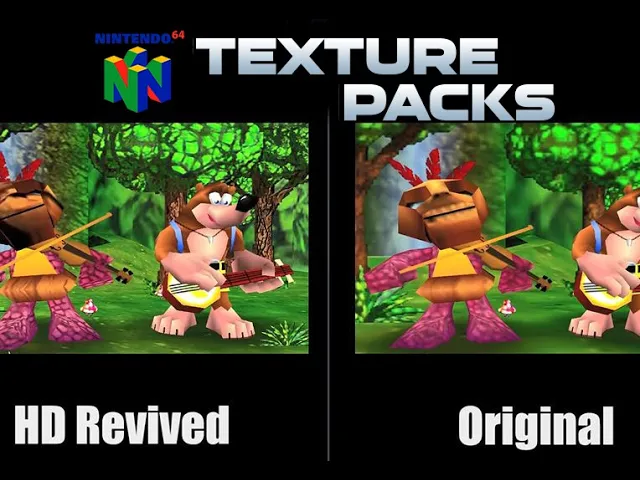 Nintendo 64 Texture Pack Collection ReVived . 100 Games in HTC format. A.I. gigapixel.