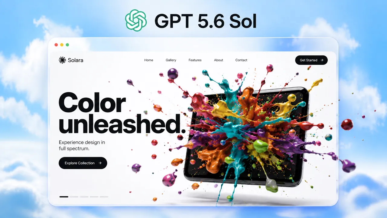GPT-5.6 Sol Builds Insanely Beautiful Websites: video thumbnail