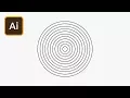 Concentric Circles in Illustrator 2 Minute Tutorial