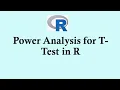 Statistics using R programming - Power Analysis for T-Test in R