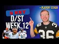 4 Must-Stream Defenses For Week 12 Playoff Sleepers
