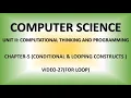 CS11 Chapter 05 Conditional Looping Construct 27 For Loop