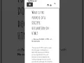 WHAT IS THE PURPOSE OF A DOCTYPE DECLARATION IN HTML