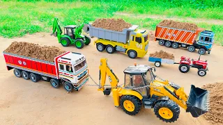 JCB 4*4 fully loading mud Tata dumper truck 2518 | jcb tractor video | jcb cartoon 