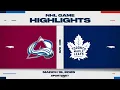 NHL Highlights Avalanche vs Maple Leafs - March 19 2025