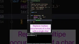 python replace multiple occurrences of character