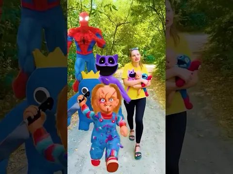 Toys became Giant Monsters Chucky’s Doll Long Legs Hulk Rainbow Blue in real life #shorts