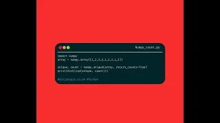 Python Numpy - Count instances of items in Numpy array