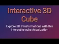 3D Rotating Cube with HTML CSS JavaScript Interactive 3D Animation