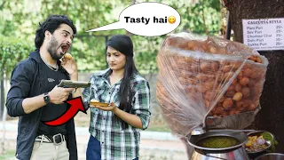 Badmash Eating Stranger Girls Panipuri🔥