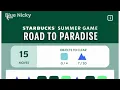 How to play 2022 Starbucks Summer Games Road to Paradise - first 4 levels
