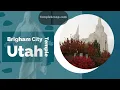 Brigham City Utah Temple on a winter dusk time by a camcorder December 17 2022