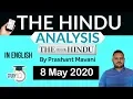 English 8 May 2020 - The Hindu Editorial News Paper Analysis IBPS Current Affairs