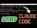 claude is not recognized as an internal or external command SOLVED in Claude Code