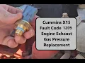 Engine Exhaust Gas Pressure EGP Sensor troubleshoot and replace SPN 1209 FMI 2 Check Engine