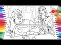 Ralph Breaks the Internet Wreck-It Ralph 2 Coloring Pages for Kids Ralph Venellope and Shank Car